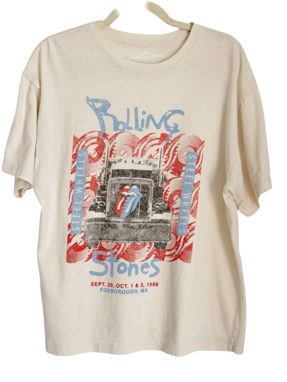 The Rolling Stones Steel Wheels Graphic Band Tee Short Sleeve Medium Cotton
